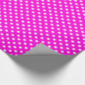 Polka dots magenta #FF00DC Geschenkpapier (Ecke)