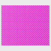 Polka dots magenta #FF00DC Geschenkpapier (Flach)