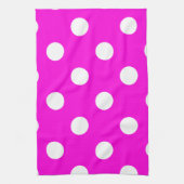 Polka dots magenta #FF00DC Geschirrtuch (Vertikal)