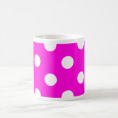 Polka dots magenta #FF00DC Kaffeetasse (Mittel)
