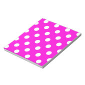 Polka dots magenta #FF00DC Notizblock (Rotiert)