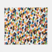 Polka Dots: mehrfarbige Handfarbe. Fleecedecke (Vorderseite (Horizontal))
