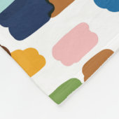 Polka Dots: mehrfarbige Handfarbe. Fleecedecke (Ecke)