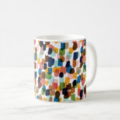 Polka Dots: mehrfarbige Handfarbe. Kaffeetasse (VorderseiteRechts)