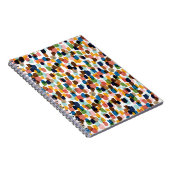 Polka Dots: mehrfarbige Handfarbe. Notizblock (Rechte Seite)