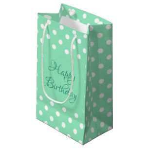 Polka Dots Mint Grün Rustikales Glück Geburtstag T Kleine Geschenktüte