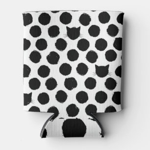 Polka Dots mit Katzengesichtern: Spielerisch Vinta Dosenkühler