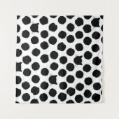 Polka Dots mit Katzengesichtern: Spielerisch Vinta Wandteppich (Vorderseite (Horizontal))