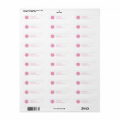 Polka Dots mit Monogramm-Etikett -pink (Vorne)
