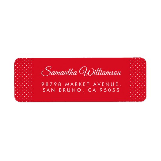 Polka dots & Modern Typografy Red Address (Vorne)