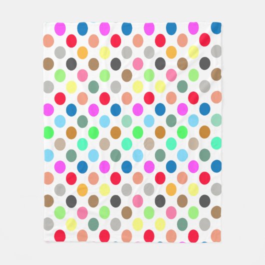 Polka dots - multicolors fleecedecke (Vorderseite)
