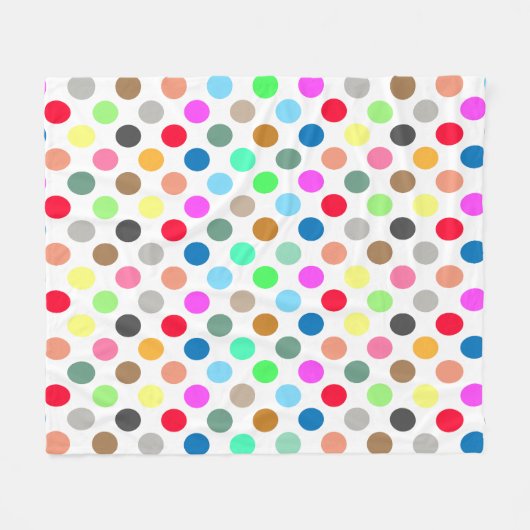 Polka dots - multicolors fleecedecke (Vorderseite (Horizontal))