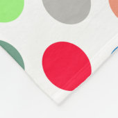 Polka dots - multicolors fleecedecke (Ecke)