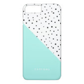 Polka Dots Muster Aqua Abtract Personalisiert Case-Mate iPhone Hülle (Rückseite)