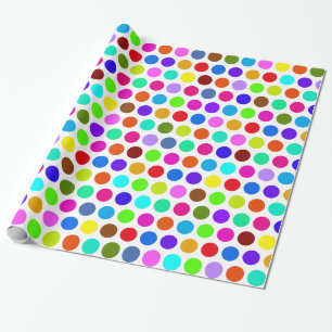 Polka Dots Muster gefärbt + Ihr Backgr. Idee Geschenkpapier