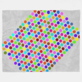 Polka Dots Muster gefärbt + Ihr Backgr. Ideen Fleecedecke (Vorderseite (Horizontal))