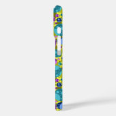 Polka Dots Muster in Rosa Blau Aquamarin - Case-Mate iPhone Hülle (Rückseite / Links)