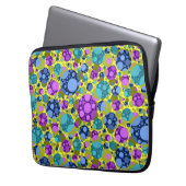 Polka Dots Muster in rosa blau Aquamarin schneiden Laptopschutzhülle (Vorderseite Links)