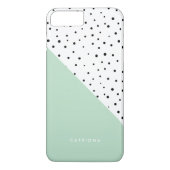 Polka Dots Muster Minze Abtract Personalisiert Case-Mate iPhone Hülle (Rückseite)