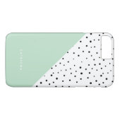 Polka Dots Muster Minze Abtract Personalisiert Case-Mate iPhone Hülle (Rückseite (Horizontal))