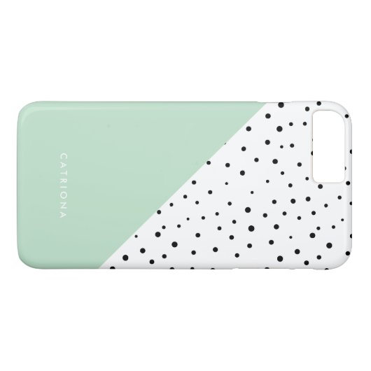 Polka Dots Muster Minze Abtract Personalisiert Case-Mate iPhone Hülle (Rückseite (Horizontal))