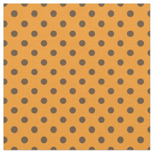 Polka Dots Muster Orange und Braun Stoff
