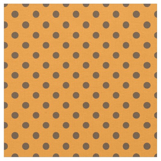 Polka Dots Muster Orange und Braun Stoff (Nahaufnahme)