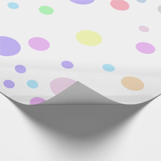 Polka Dots Muster Pastel Polka Dots Geschenkpapier (Ecke)