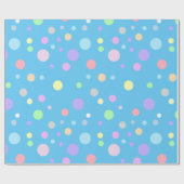 Polka Dots Muster Pastel Polka Dots Geschenkpapier (Flach)