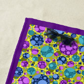 Polka Dots Muster Pink Blau Aquamarin - Strandtuch (Beispiel)