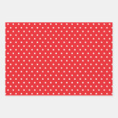 Polka Dots Muster Set 3 Red Schwarz-weiß Geschenkpapier Set (Vorderseite 2)