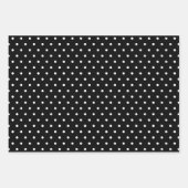 Polka Dots Muster Set 3 Red Schwarz-weiß Geschenkpapier Set (Vorderseite)