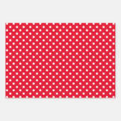 Polka dots Muster Weihnachtswrapping Paper Sheets Geschenkpapier Set (Vorderseite)