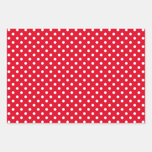 Polka dots Muster Weihnachtswrapping Paper Sheets Geschenkpapier Set (Vorderseite)