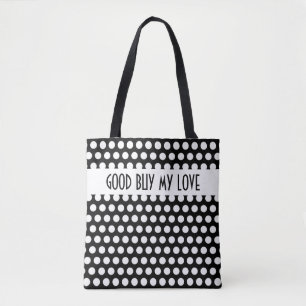 Polka Dots Muster weiß + Ihr Backgr. Ideen Tasche