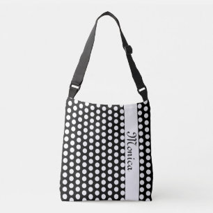 Polka Dots Muster weiß + Ihr Backgr. Ideen Tragetaschen Mit Langen Trägern