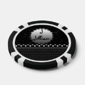 Polka Dots Muster White Black Peace Liebe Destiny Pokerchips (Einzeln)