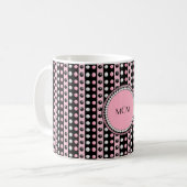 Polka dots n Stripes Mit Monogramm Tasse (Vorderseite Links)