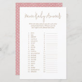 Polka Dots Name Baby Animals Baby Shower Game (Vorne/Hinten)