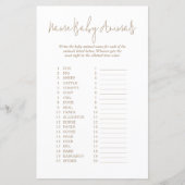 Polka Dots Name Baby Animals Baby Shower Game (Vorderseite)