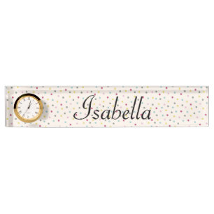Polka Dots Namensplakette