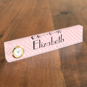 Polka Dots Namensplakette (Seite)