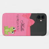 Polka Dots, Niedliche Froggy-Motivierend Nachricht Case-Mate iPhone Hülle (Rückseite (Horizontal))