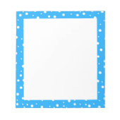 Polka Dots on Blue Background Notizblock (Vorderseite)