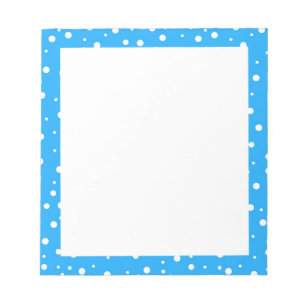 Polka Dots on Blue Background Notizblock