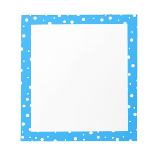 Polka Dots on Blue Background Notizblock (Vorderseite)