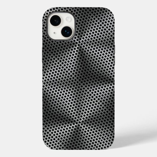 Polka Dots on Metal Plate 01x4 Black BG Case-Mate iPhone Hülle (Rückseite)