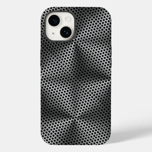 Polka Dots on Metal Plate 01x4 Black BG Case-Mate iPhone Hülle (Rückseite)