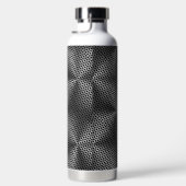Polka Dots on Metal Plate 01x4 Black BG Trinkflasche (Rechts)