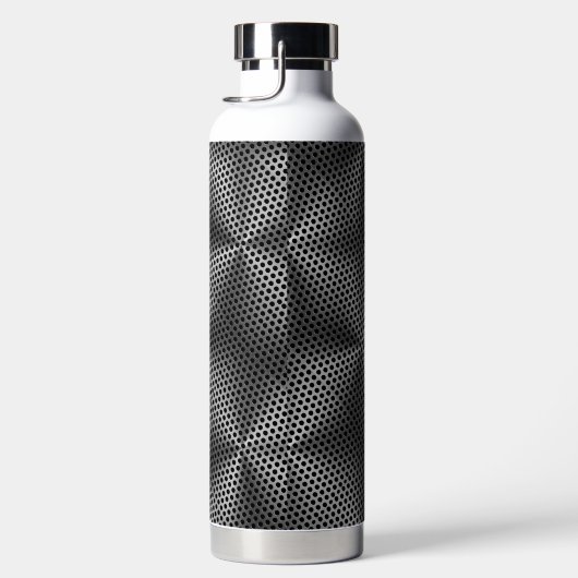 Polka Dots on Metal Plate 01x4 Black BG Trinkflasche (Rechts)